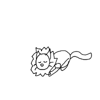 sleeping lion drawing by jademasteranimates in Artbitrator