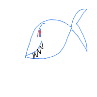 great white shark drawing by julia in Artbitrator