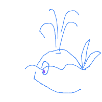 whale breaching drawing by julia in Artbitrator