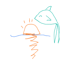 dolphin drawing by julia in Artbitrator