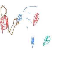 throwing water balloon drawing by billieo in Artbitrator