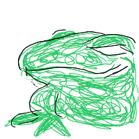 happy frog drawing by danapaulx in Artbitrator
