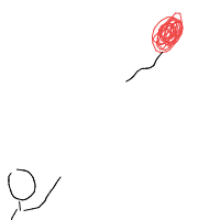 balloon floating away drawing by danapaulx in Artbitrator