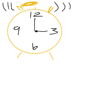 alarm clock ringing drawing by danapaulx in Artbitrator