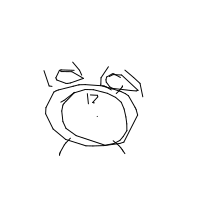 alarm clock ringing drawing by hiro in Artbitrator