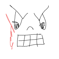 angry face drawing by jaurellxx in Artbitrator