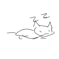 sleeping cat drawing by boljiodirene in Artbitrator