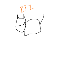 sleeping cat drawing by nini_0612 in Artbitrator