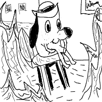 this is fine dog drawing by meow_loa in Artbitrator