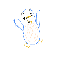 excited penguin drawing by nebula_jello in Artbitrator