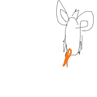 rabbit eating carrot drawing by angelaziaa_official in Artbitrator