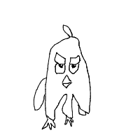 angry bird drawing by hsgtelijah in Artbitrator