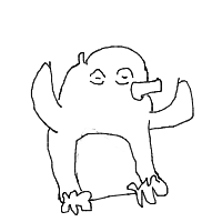 excited penguin drawing by hsgtelijah in Artbitrator