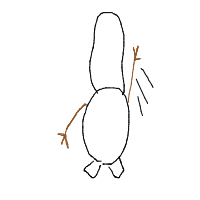 waving snowman drawing by dorito5788 in Artbitrator