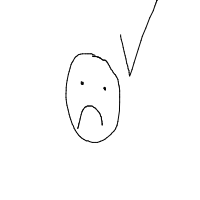 sad face drawing by outro in Artbitrator