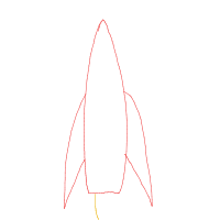rocket ship drawing by chaya in Artbitrator