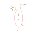 alarm clock ringing drawing by chaya in Artbitrator