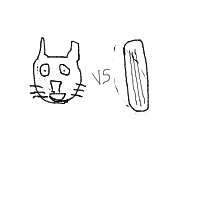 cat vs cucumber drawing by hsgtelijah in Artbitrator