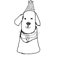 dog in costume drawing by hsgtelijah in Artbitrator