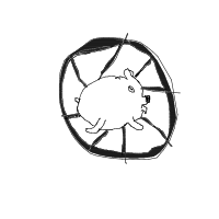 hamster on wheel drawing by hsgtelijah in Artbitrator