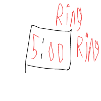 alarm clock ringing drawing by pineapple in Artbitrator