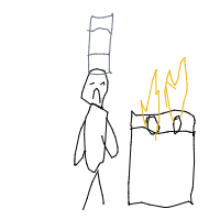 chef cooking drawing by pineapple in Artbitrator