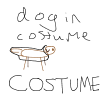 dog in costume drawing by fnb4a in Artbitrator