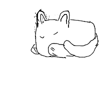 sleeping cat drawing by ugothenryd in Artbitrator