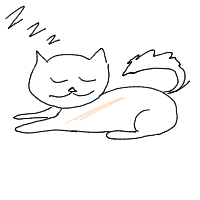 sleeping cat drawing by dilshoda in Artbitrator