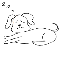 sleepy dog drawing by dilshoda in Artbitrator