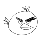 angry bird drawing by dilshoda in Artbitrator