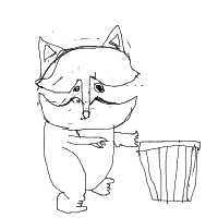 raccoon trash panda drawing by hsgtelijah in Artbitrator