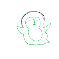 excited penguin drawing by aidanrx03 in Artbitrator