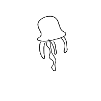 jellyfish drawing by aidanrx03 in Artbitrator