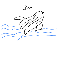 whale breaching drawing by aidanrx03 in Artbitrator