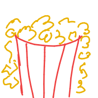 popcorn overflowing drawing by mokawe in Artbitrator