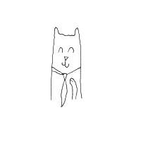 cat with tie drawing by fr0sted in Artbitrator