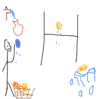 throwing water balloon drawing by laseve in Artbitrator