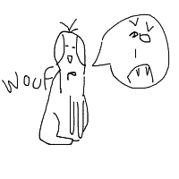 grumpy dog drawing by laseve in Artbitrator