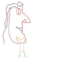 hand on chin drawing by laseve in Artbitrator