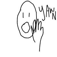 yawning drawing by ally in Artbitrator