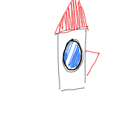 rocket ship drawing by ira_0510 in Artbitrator