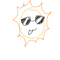 sun wearing sunglasses drawing by ira_0510 in Artbitrator