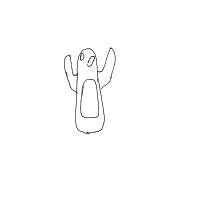 excited penguin drawing by de10zito in Artbitrator