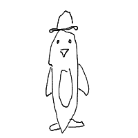 penguin with a hat drawing by sheralynloh in Artbitrator