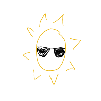 sun wearing sunglasses drawing by iloveseungmin-skz in Artbitrator