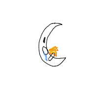 moon eating cheese drawing by iloveseungmin-skz in Artbitrator