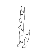 kangaroo boxing drawing by marrylyn in Artbitrator