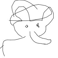 elephant with a hat drawing by danaa in Artbitrator