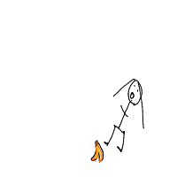 slipping on banana peel drawing by schap219 in Artbitrator